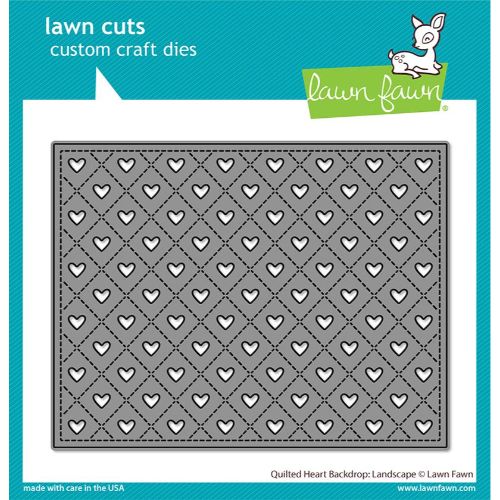 Lawn Fawn - Lawn Cuts - Quilted Heart Backdrop: Landscape Dies