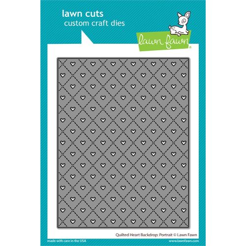 Lawn Fawn - Lawn Cuts - Quilted Heart Backdrop: Portrait Dies