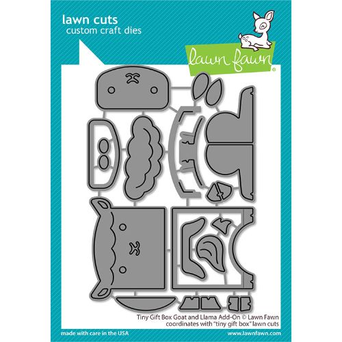 Lawn Fawn - Lawn Cuts - Tiny Gift Box Goat and Llama Add-On Dies