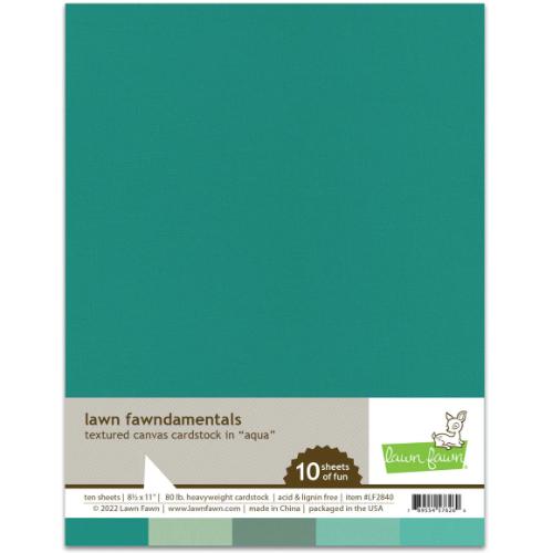 Lawn Fawn - Textured Canvas Cardstock - Aqua