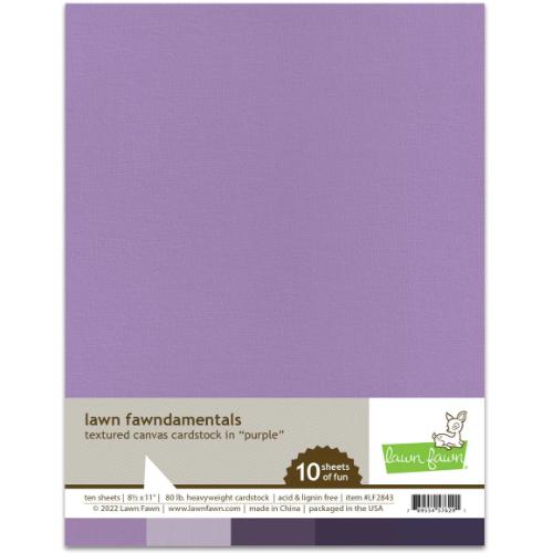Lawn Fawn - Textured Canvas Cardstock - Purple