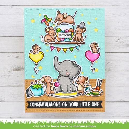 Lawn Fawn - Stamps - Elephant Parade Add-On