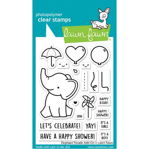 Lawn Fawn - Stamps - Elephant Parade Add-On
