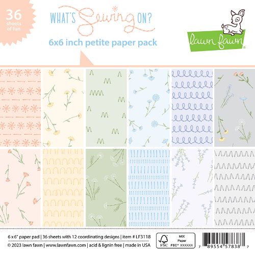 Lawn Fawn - Paper - What's Sewing On? - Petite Paper Pack