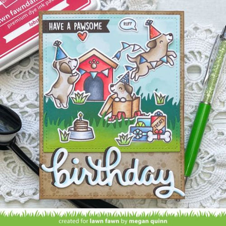Lawn Fawn - Stamps - Yappy Birthday Add-on