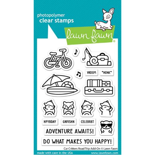 Lawn Fawn - Stamps - Car Critters Road Trip Add-On