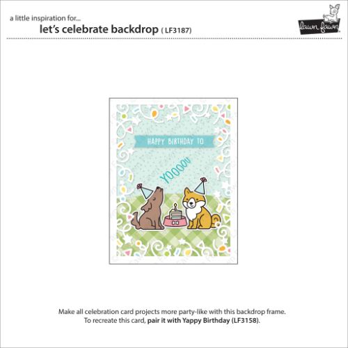Lawn Fawn - Lawn Cuts - Let s Celebrate Backdrop Dies