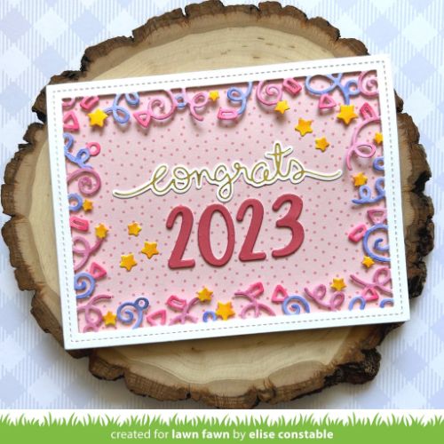 Lawn Fawn - Lawn Cuts - Let s Celebrate Backdrop Dies
