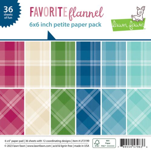 Lawn Fawn - Paper - Favorite Flannel - Petite Paper Pack