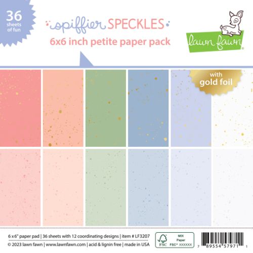 Lawn Fawn - Paper - Spiffier Speckles - Petite Paper Pack