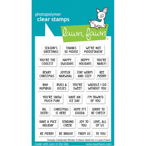 Lawn Fawn - Stamps - Simply Celebrate Winter Critters Add-On