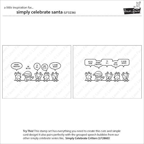 Lawn Fawn - Stamps - Simply Celebrate Santa