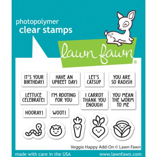 Lawn Fawn - Stamps - Veggie Happy Add-On