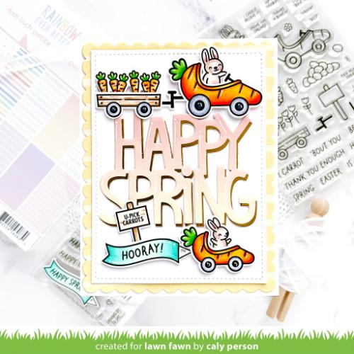 Lawn Fawn - Stamps - Carrot 'bout You Banner Add-On