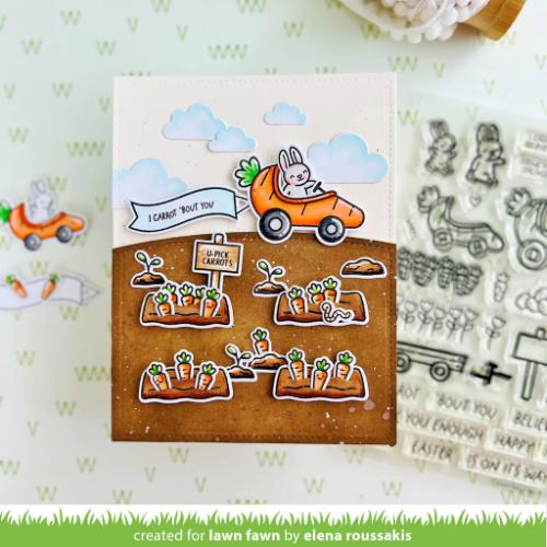 Lawn Fawn - Stamps - Carrot 'bout You Banner Add-On