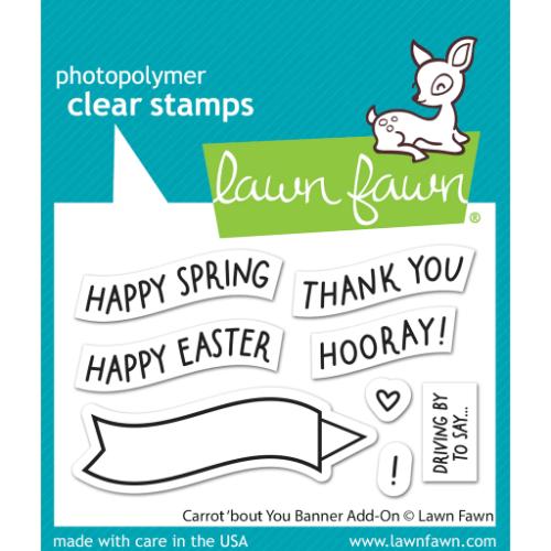 Lawn Fawn - Stamps - Carrot 'bout You Banner Add-On