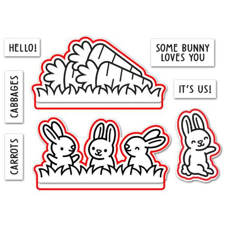 Lawn Fawn - Lawn Cuts - Hay There, Hayrides! Bunny Add-On Dies