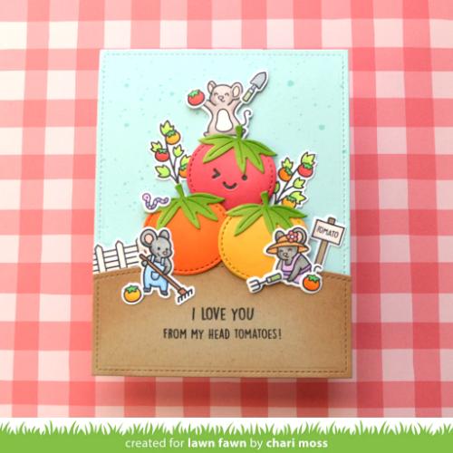 Lawn Fawn - Lawn Cuts - Stitched Garden Veggies Dies