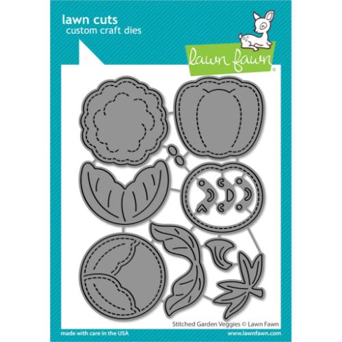 Lawn Fawn - Lawn Cuts - Stitched Garden Veggies Dies