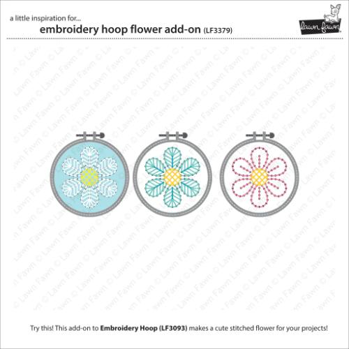 Lawn Fawn - Lawn Cuts - Embroidery Hoop Flower Add-On Die