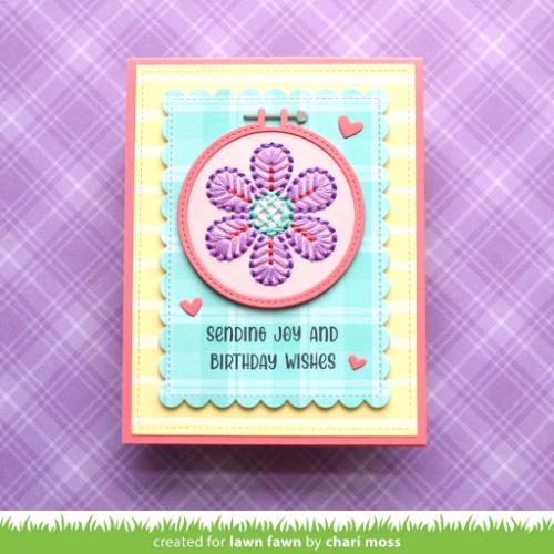 Lawn Fawn - Lawn Cuts - Embroidery Hoop Flower Add-On Die