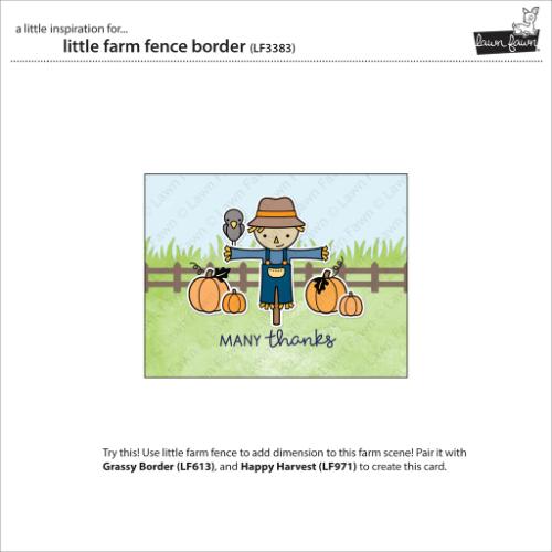 Lawn Fawn - Lawn Cuts - Little Farm Fence Border Die