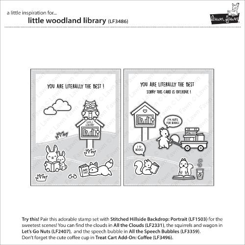 Lawn Fawn - Stamps - Little Woodland Library