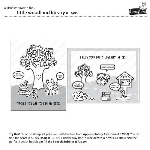 Lawn Fawn - Stamps - Little Woodland Library