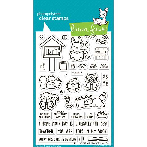 Lawn Fawn - Stamps - Little Woodland Library