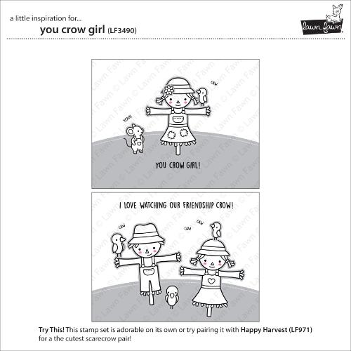 Lawn Fawn - Stamps - You Crow Girl