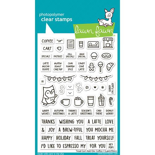 Lawn Fawn - Stamps - Treat Cart Add-On: Coffee