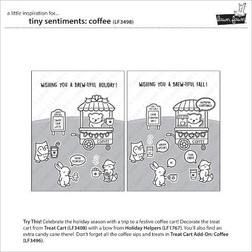 Lawn Fawn - Stamps - Tiny Sentiments: Coffee