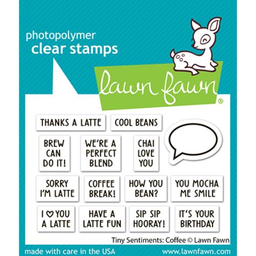 Lawn Fawn - Stamps - Tiny Sentiments: Coffee