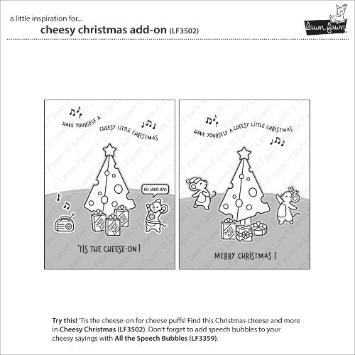 Lawn Fawn - Stamps - Cheesy Christmas Add-On