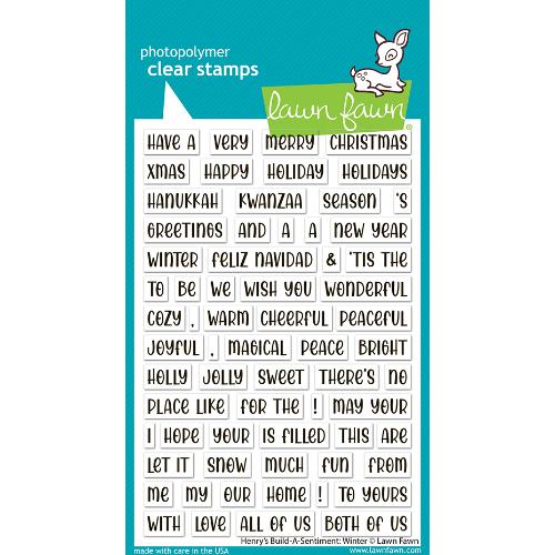 Lawn Fawn - Stamps - Henry s Build-A-Sentiment: Winter