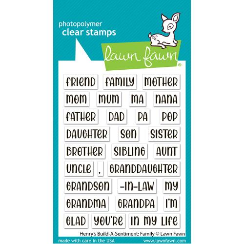 Lawn Fawn - Stamps - Henry s Build-A-Sentiment: Family