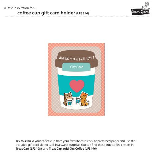 Lawn Fawn - Lawn Cuts - Coffee Cup Gift Card Holder Dies