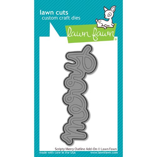Lawn Fawn - Lawn Cuts - Scripty Merry Outline Add-On Die