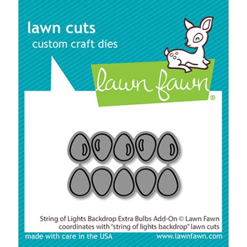 Lawn Fawn - Lawn Cuts - String of Lights Backdrop Extra Bulbs Add-On Dies