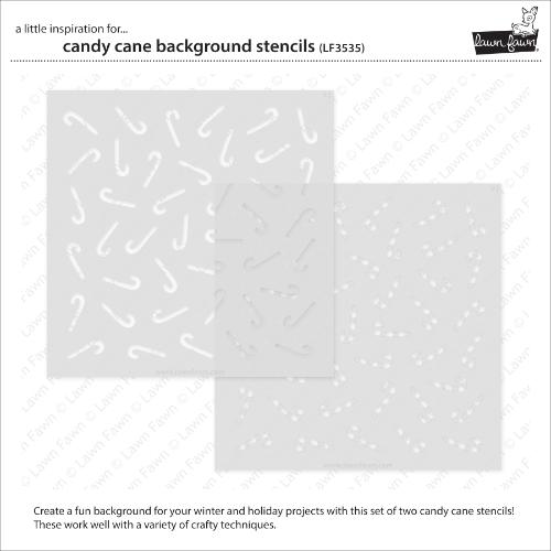 Lawn Fawn - Lawn Clippings - Candy Cane Background Stencils