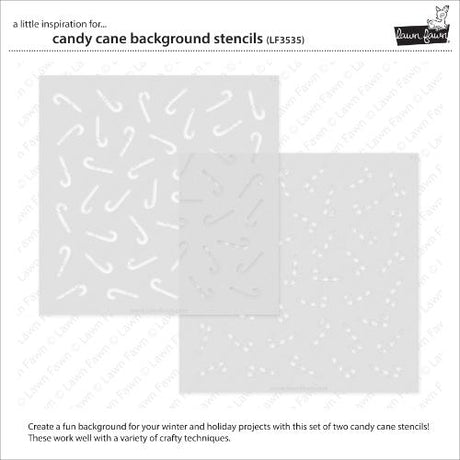 Lawn Fawn - Lawn Clippings - Candy Cane Background Stencils