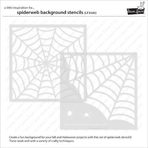 Lawn Fawn - Lawn Clippings - Spiderweb Background Stencils
