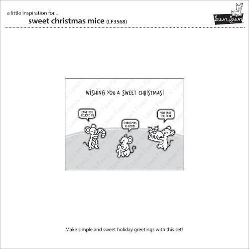 Lawn Fawn - Stamps - Sweet Christmas Mice