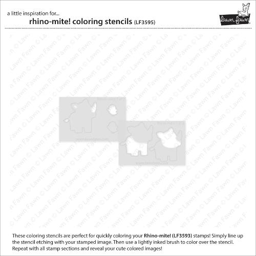 Lawn Fawn - Lawn Clippings - Rhino-mite! Coloring Stencils