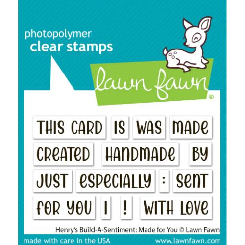 Lawn Fawn - Stamps - Henry's Build-A-Sentiment: Made for You