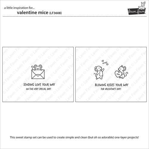 Lawn Fawn - Stamps - Valentine Mice