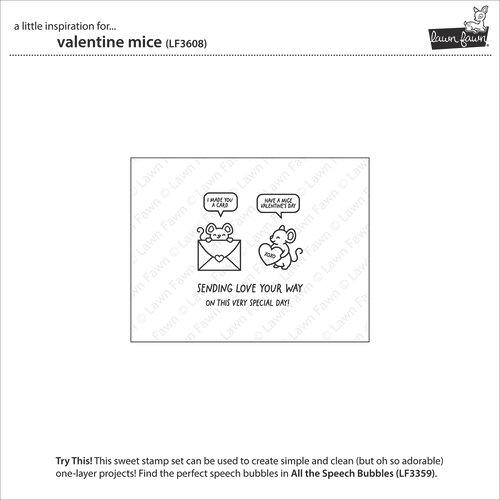 Lawn Fawn - Stamps - Valentine Mice