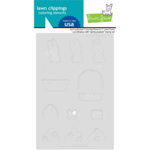 Lawn Fawn - Lawn Clippings - Spring Basket Coloring Stencils