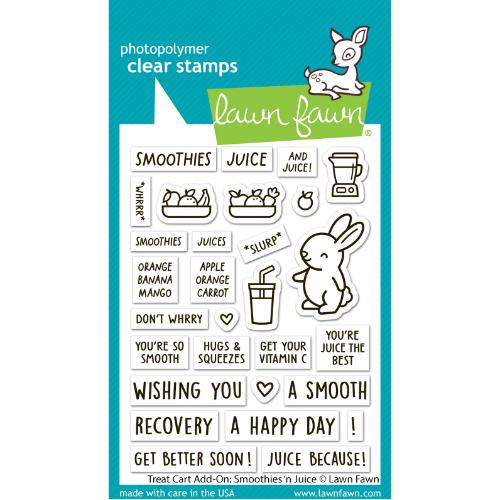 Lawn Fawn - Stamps - Treat Cart Add-On: Smoothies 'n Juice