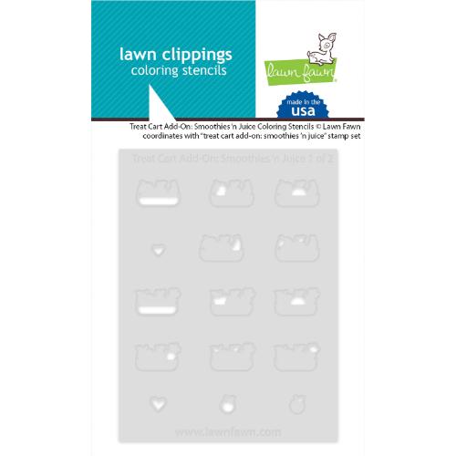 Lawn Fawn - Lawn Clippings - Treat Cart Add-On: Smoothies 'n Juice Coloring Stencils